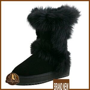 Waterproof Genuine Suede Platform Boots Furry Winter Short Snow Boots Y2K
